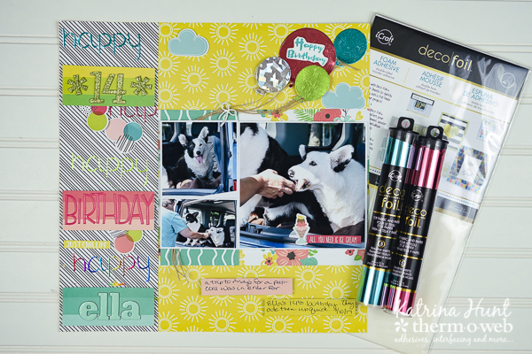 Summer Birthday Fun Scrapbook Layout with Deco Foil