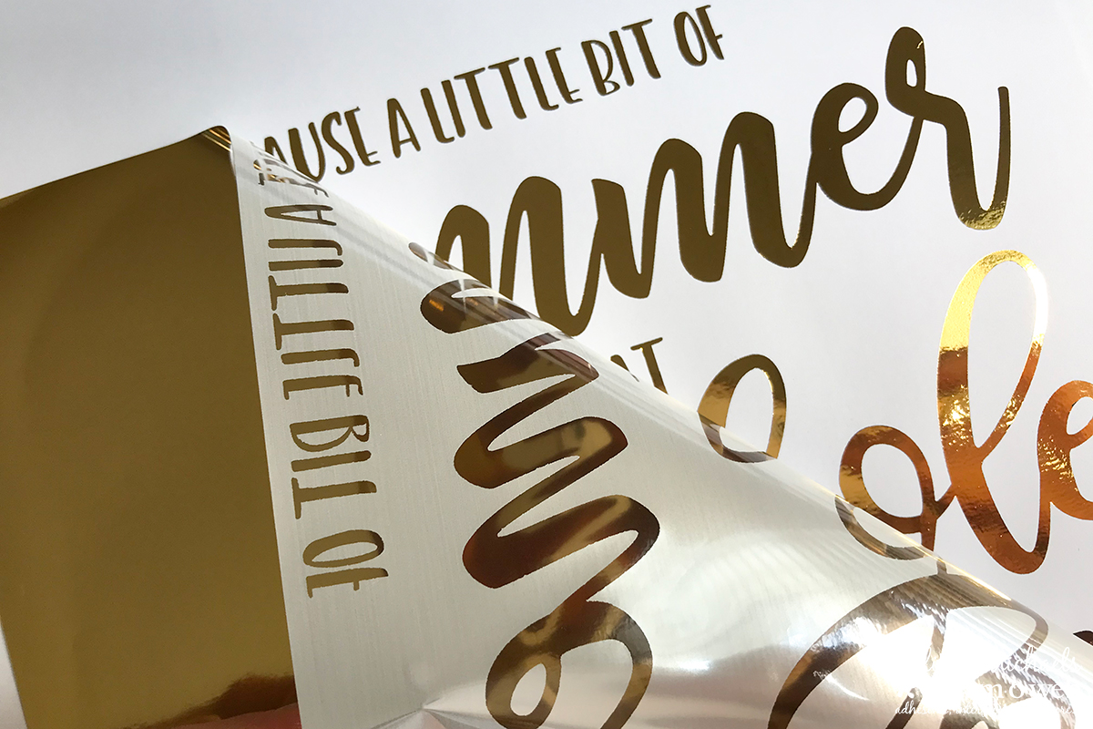 DIY DecoFoiled Summer Printable Tutorial by Juliana Michaels featuring Therm O Web DecoFoil
