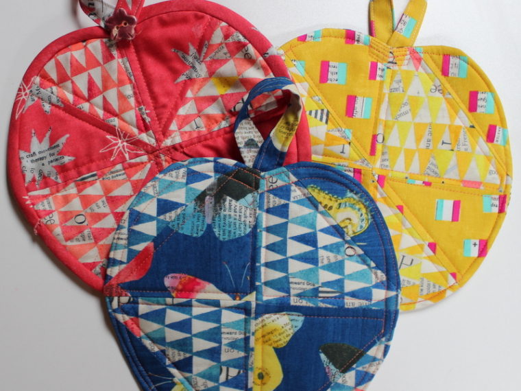 Collection of Apple Potholders by Kim Lapacek