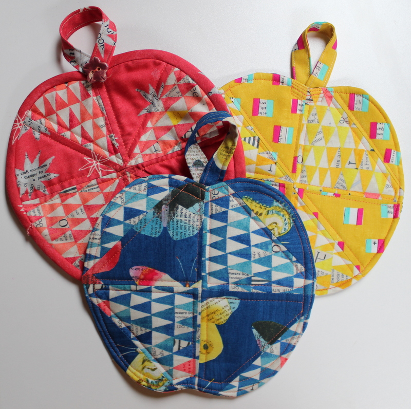 Collection of Apple Potholders by Kim Lapacek