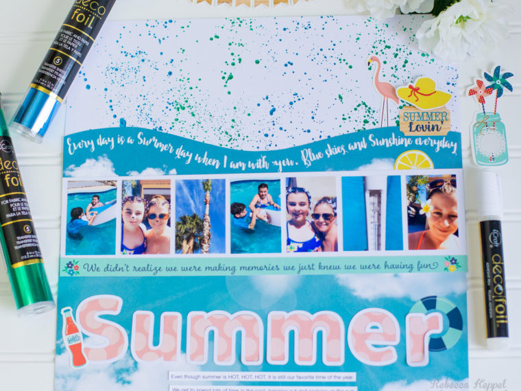 Add Deco Foil Splatters to Your Scrapbook Layouts