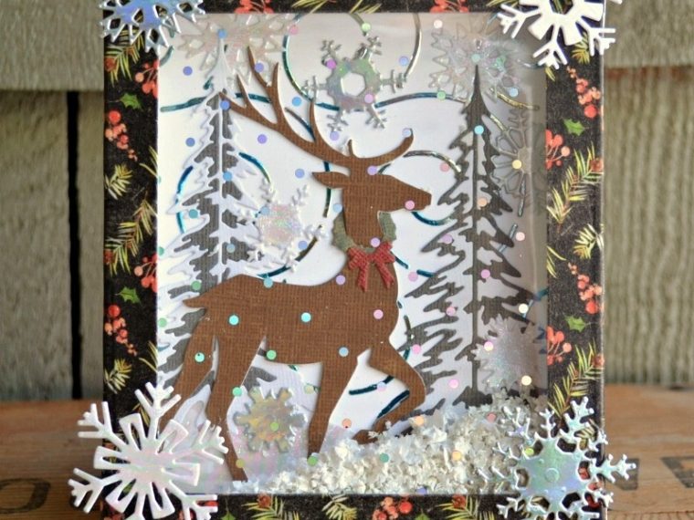 Winter Wonderland Shaker Shadow Box Created With Deco Foil