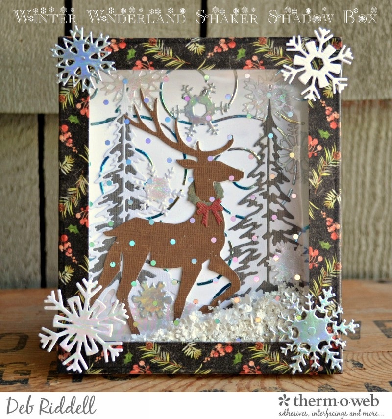 Winter Wonderland Shaker Shadow Box Created With Deco Foil