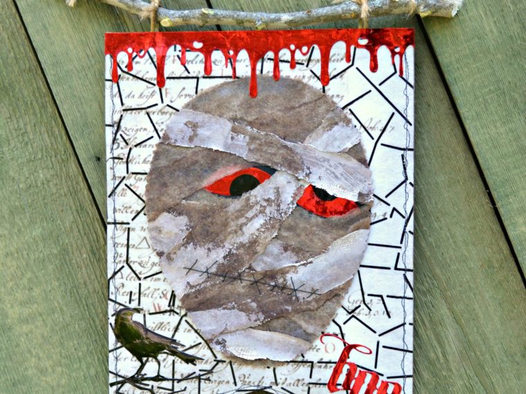 Boo Mummy Banner With Mixed Media Sheets And Deco Foil