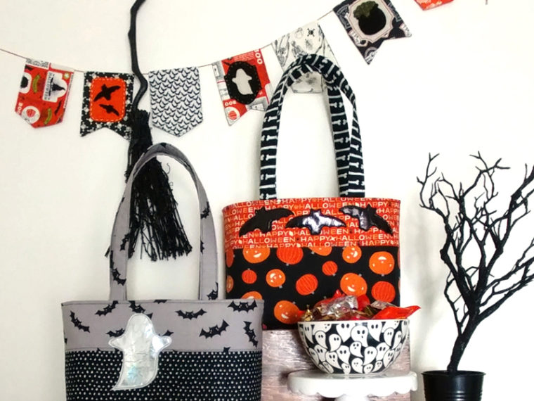 Trick or Treat Bags with Riley Blake and Deco Foil