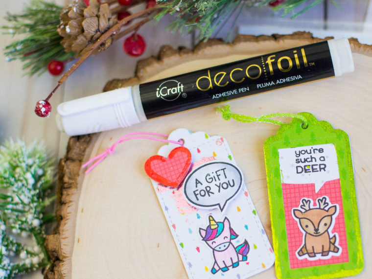 Holiday Gift Tags with Deco Foil and Lawn Fawn
