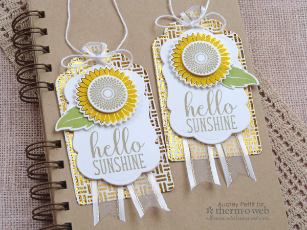 Hello Sunshine Gift Tags with GinaK Designs Stampn'Foil