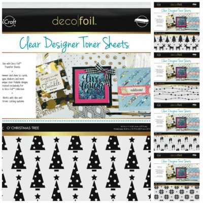 Holiday Deco Foil Clear Designer Toner Sheets
