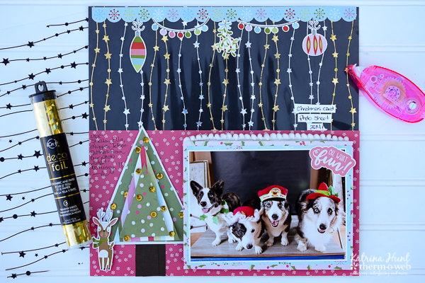 Oh What Fun Layout with Deco Foil Clear Toner Sheets