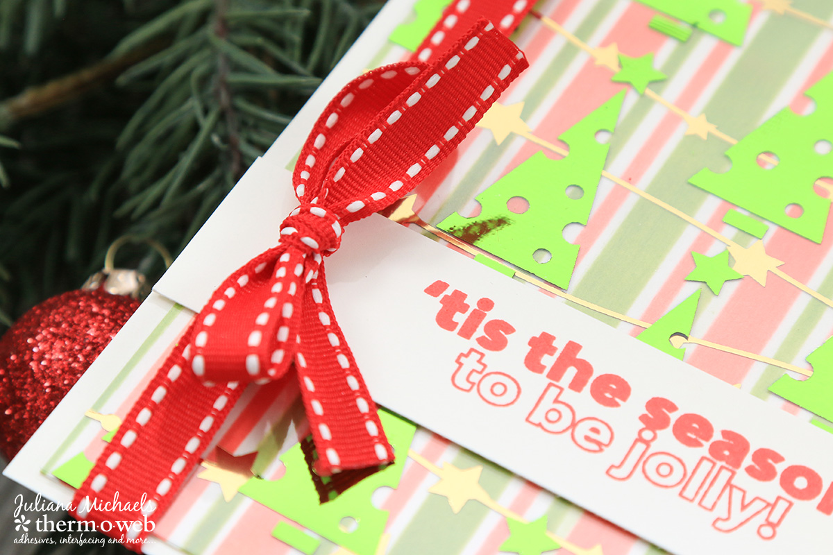 Tis The Season Christmas Card by Juliana Michaels featuring Therm O Web Deco Foil and Holiday Designer Toner Sheets