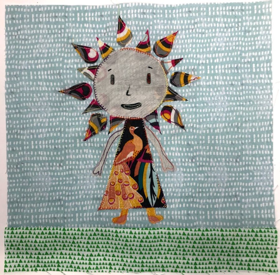Flower Girl Quilt block by Kim Lapacek