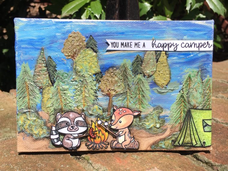 Happy Camper Mixed Media Canvas