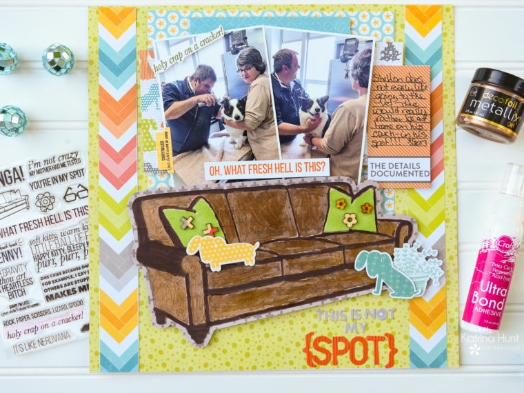 This Is Not My Spot Ink Road Deco Foil Metallix Scrapbook Page