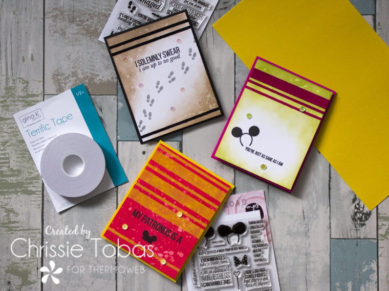 Deco Foil Flock and Ink Road Cards