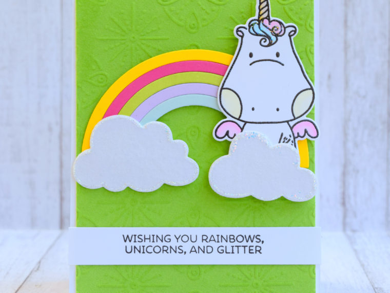 Unicorn Rainbow Deco Foil Card