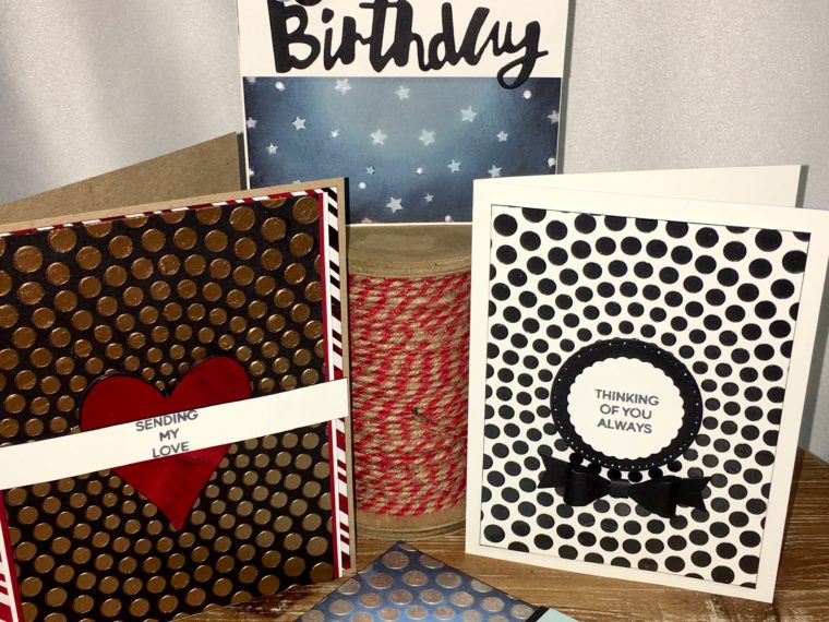 Mixed Media Birthday Cards with Deco foil Metallix