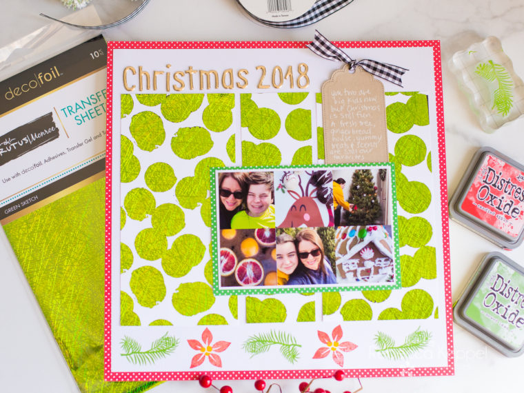 Create Your Own Christmas Scrapbook Paper with Deco Foil