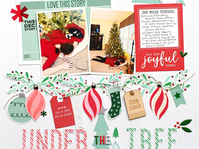 Under the Tree Holiday Scrapbook Layout