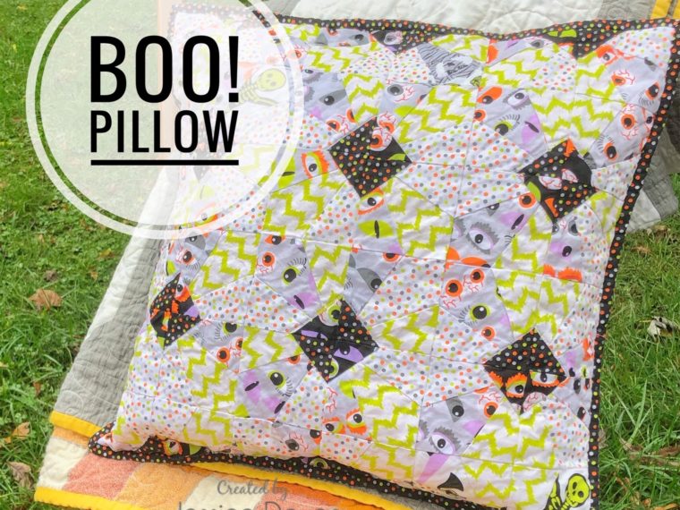 Boo Halloween Pillow with Blend Fabrics
