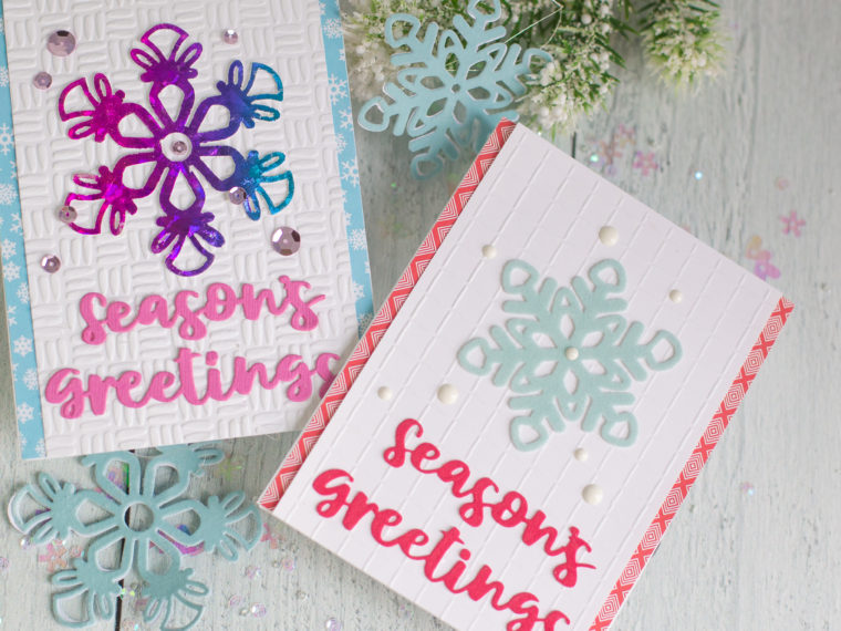Season's Greetings Cards with Pink and Main