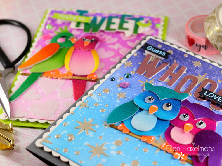 Sweet Tweet Valentine Cards with Deco Foil Flock