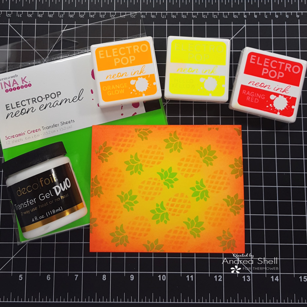 Foiled Fine-apple Card by Andrea Shell | Sending Sunshine Stamp by Therm O Web