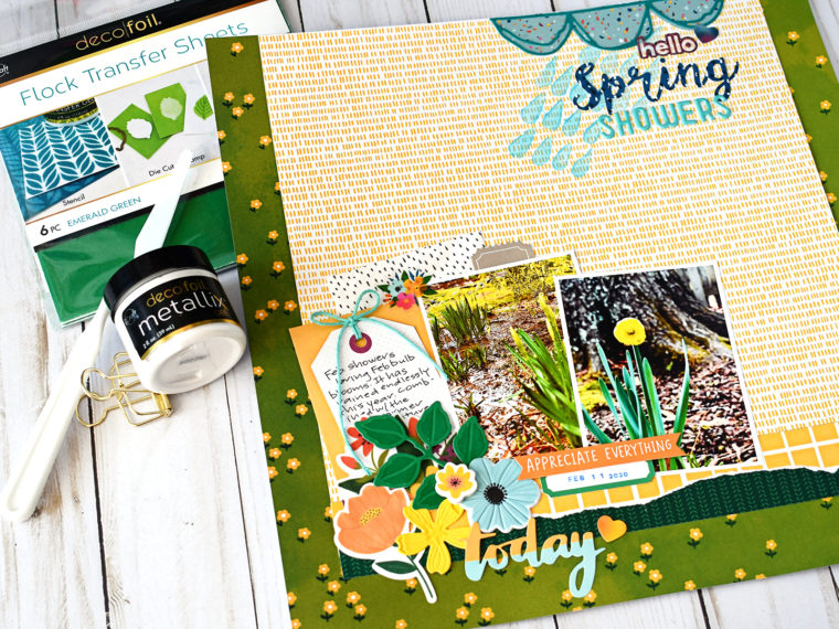 Spring Showers Scrapbook Layout