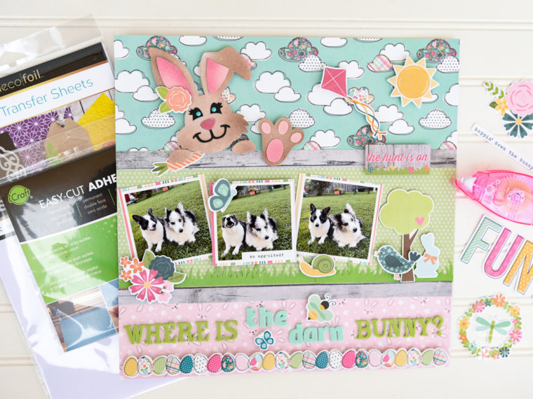 Easter Layout with Deco Foil Flock