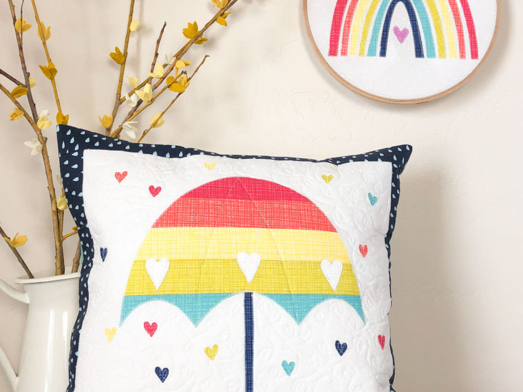 Rainbow Umbrella Pillow