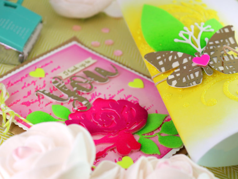 Neon Flower Card and Gift Box