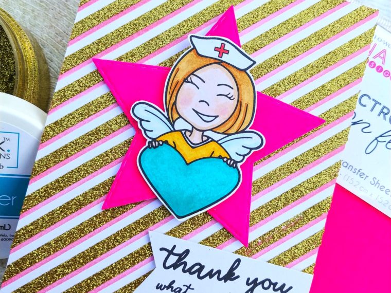 Show Thanks Card with Glitz and Flock