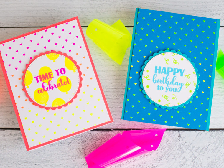 Neon Enamel Backgrounds for Cards