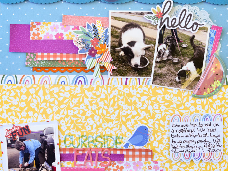 Flock Borders Scrapbook Page