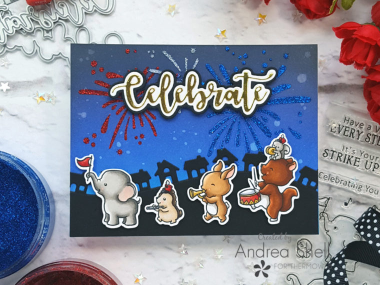 Animal Parade Card by Andrea Shell | Strike Up the Band stamp by Sugar Pea Designs