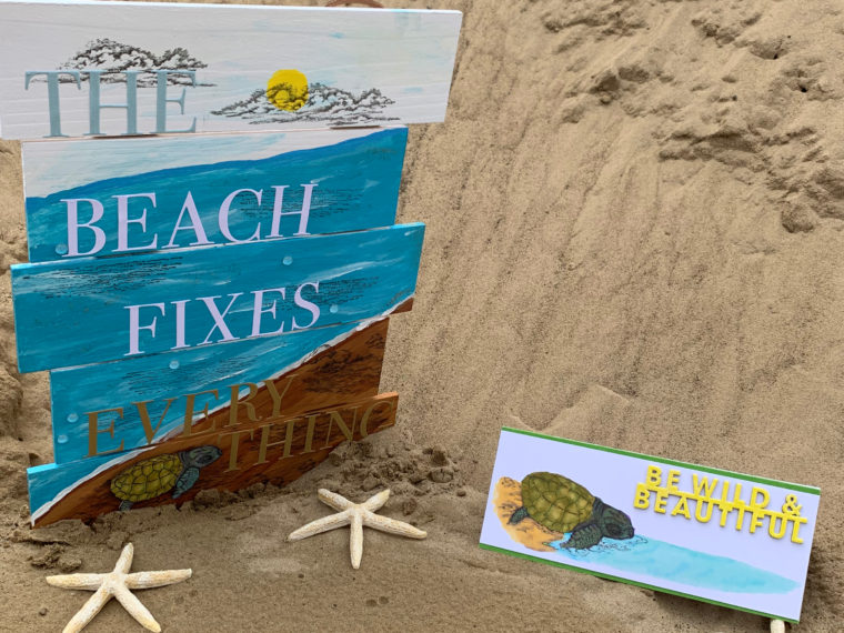 Beach Home Decor with Whimsy Stamps