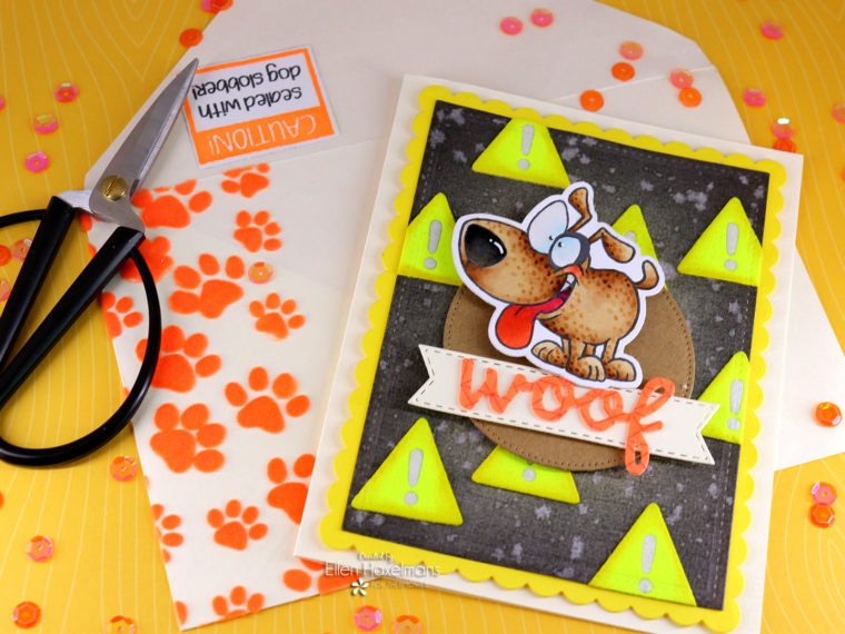 Woof It Up Card with Whimsy Stamps and Flock