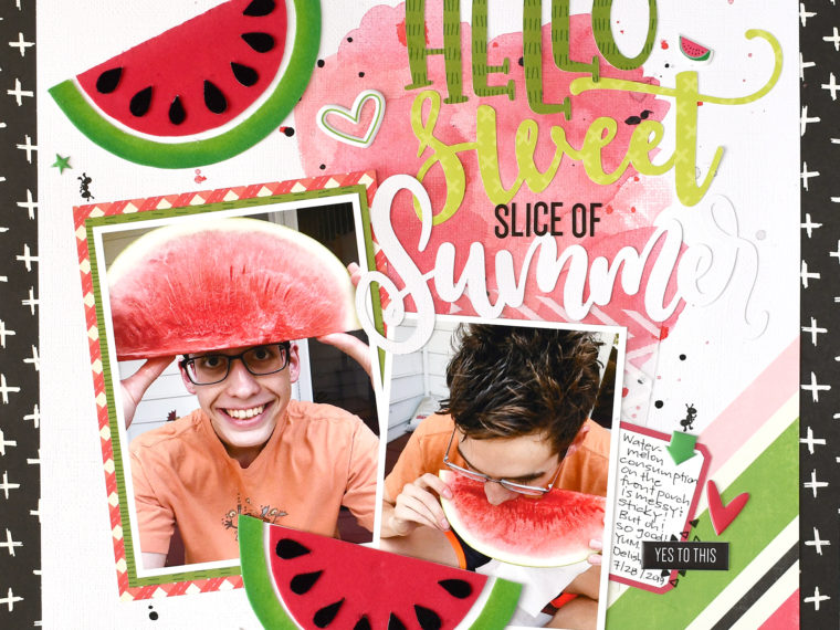 Hello Sweet Summer Watermelon Layout