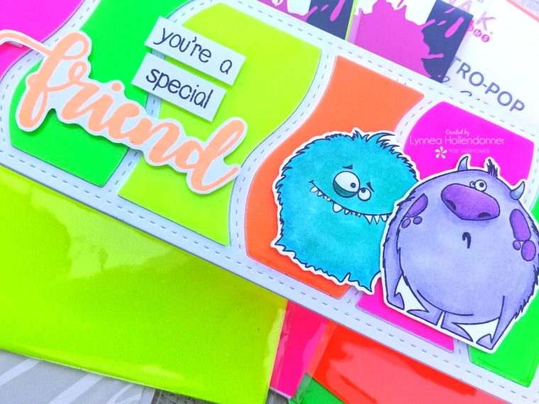 Whimsy Stamp Card with Neon Enamel