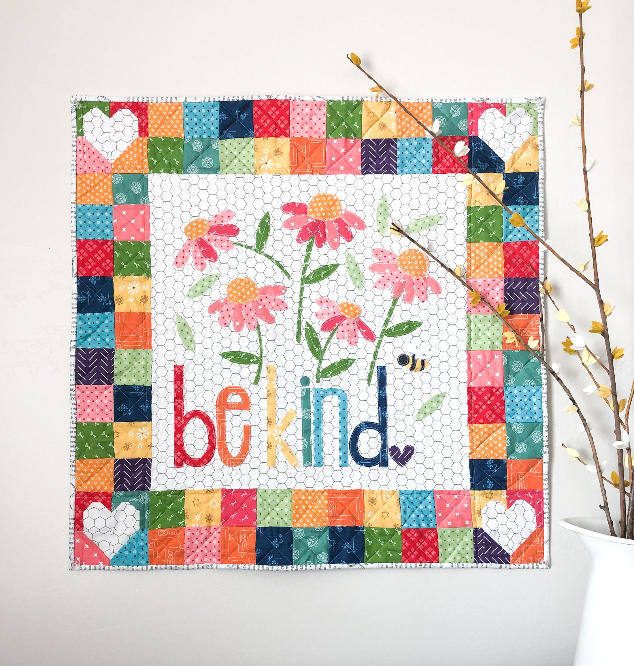 Be Kind Word Mini Quilt- Sewing Applique Techniques - Therm O Web