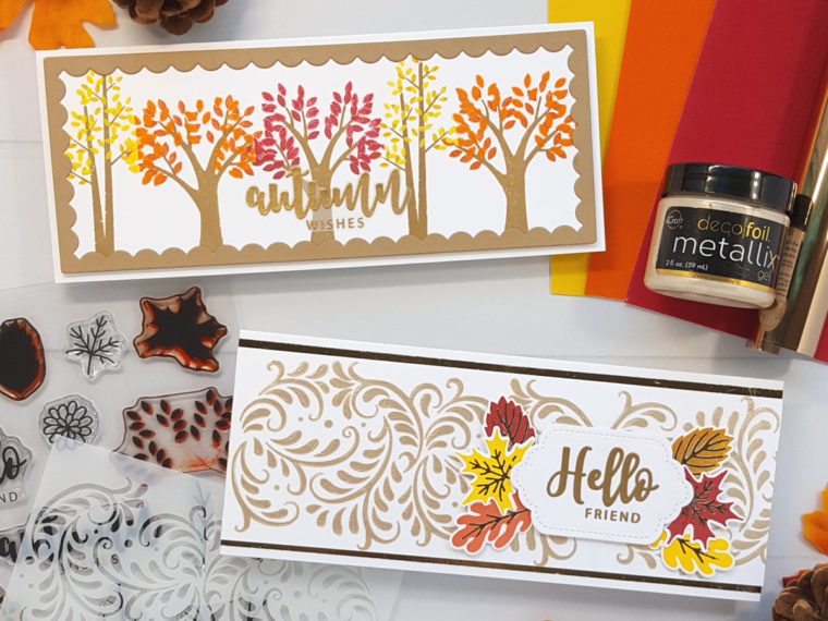 Autumn Slimline Cards with Gina K. Designs