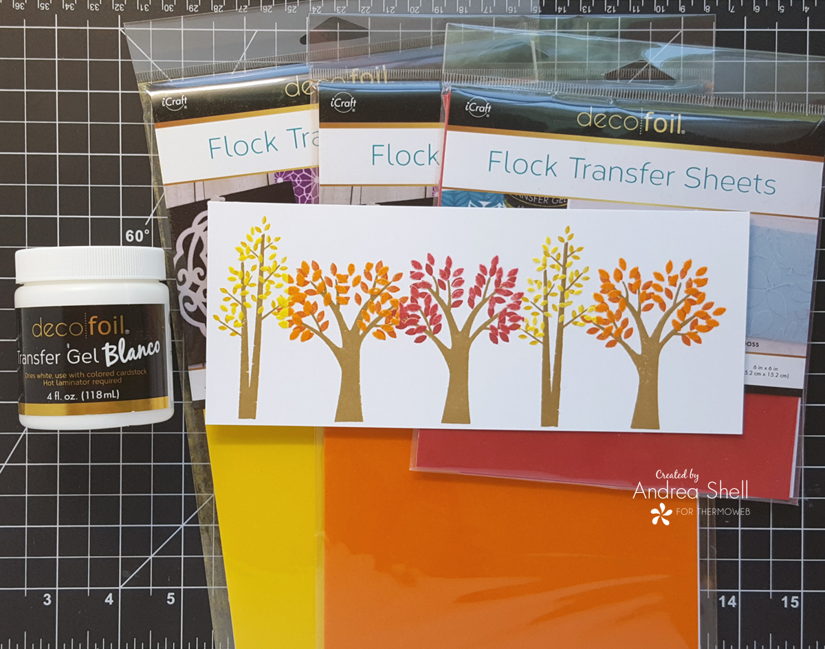 Slimline fall cards by Andrea Shell | Autumn Wishes StampNStencil by Therm O Web
