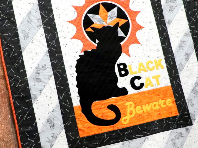 Black Cat Halloween Quilt