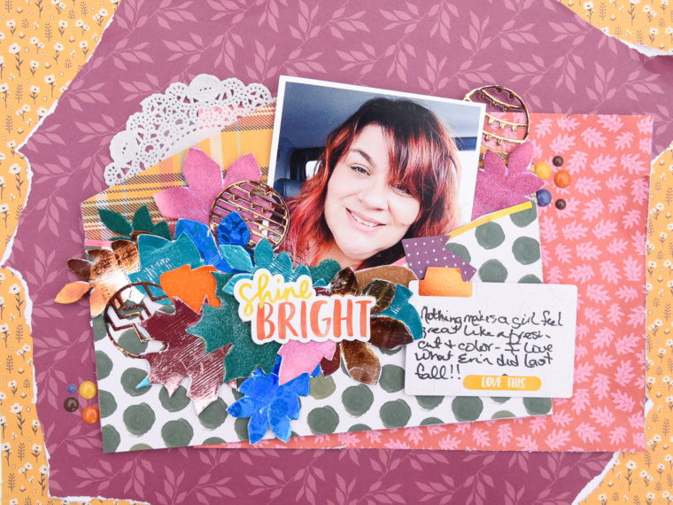 Bright Fall Smile Layout with Brutus Monroe