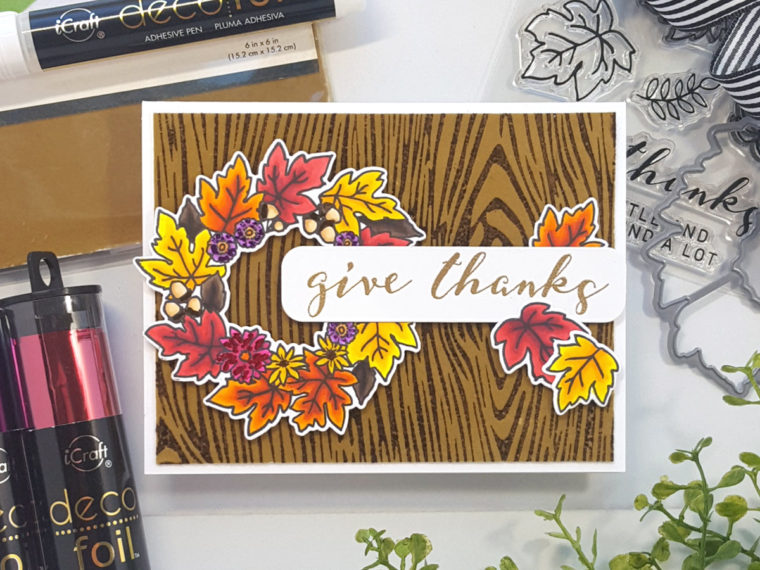 Give Thanks Card with Reverse Confetti
