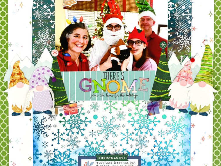 Gnome for the Holidays Scrapbook Layout