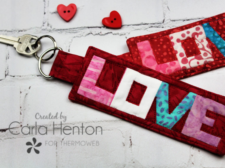 Quilted Love Keychain