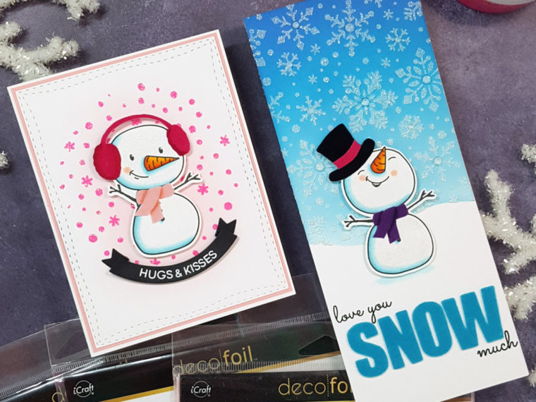Texture Snowman Cards