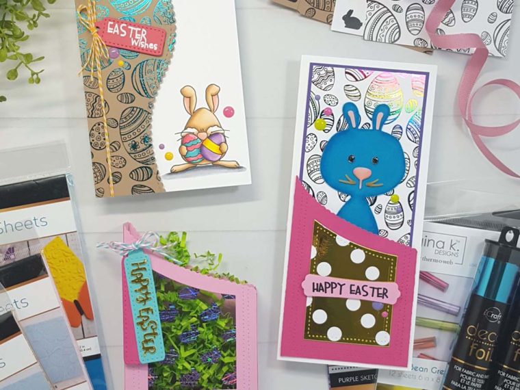 Easter Wishes Cards with Deco Foil
