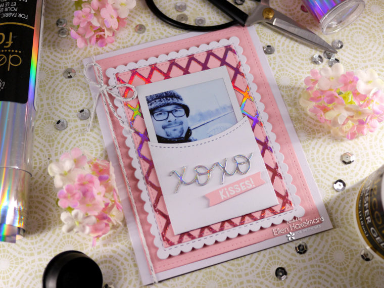 Hugs and Kissed Deco Foil Card