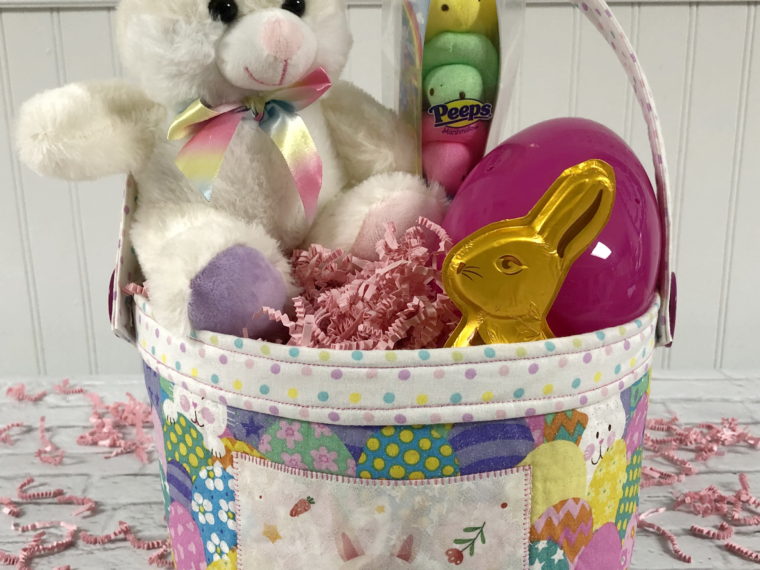 fabric Easter basket with HeatnBond